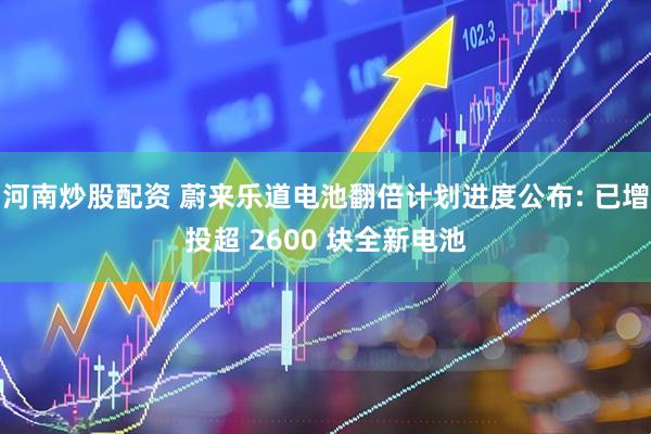 河南炒股配资 蔚来乐道电池翻倍计划进度公布: 已增投超 2600 块全新电池